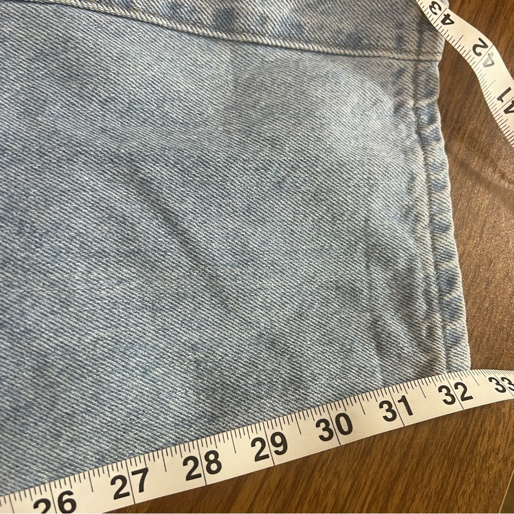 VINTAGE 90’s light wash high waisted baggy mom jeans waist size 34 faded glory - Picture 7 of 12